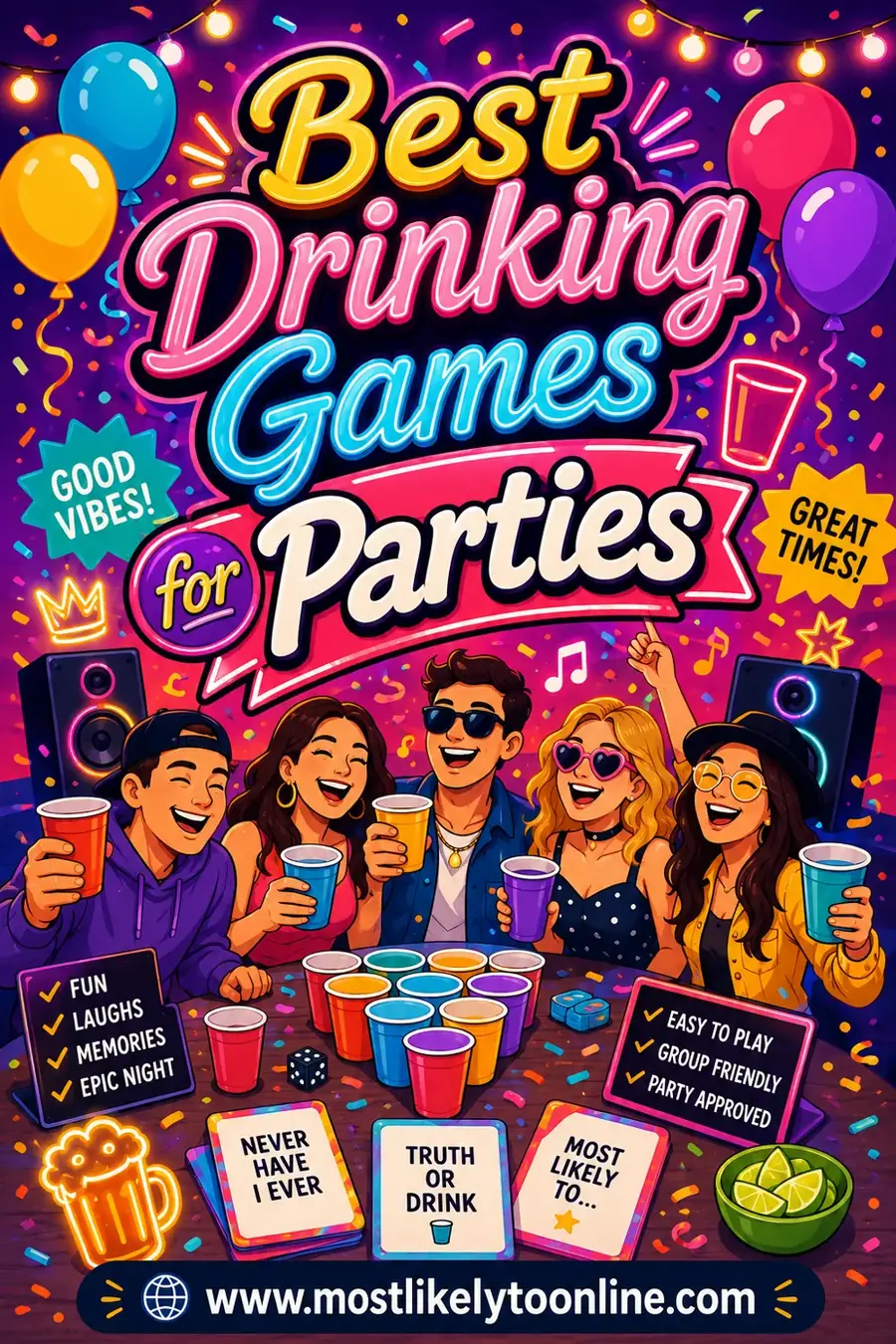Best Drinking Games for Parties (18+): Fun & Easy Picks