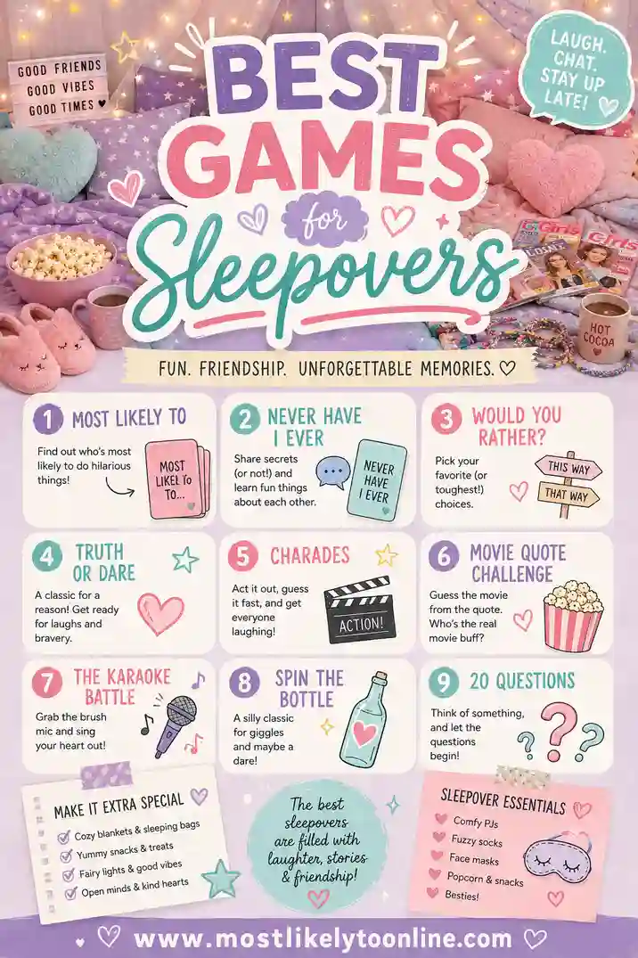 Best Games for Sleepovers: 12 Fun, No-Supplies Picks