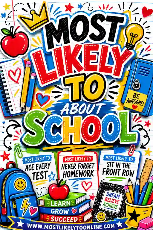 Most Likely To About School: 50+ Classroom Questions