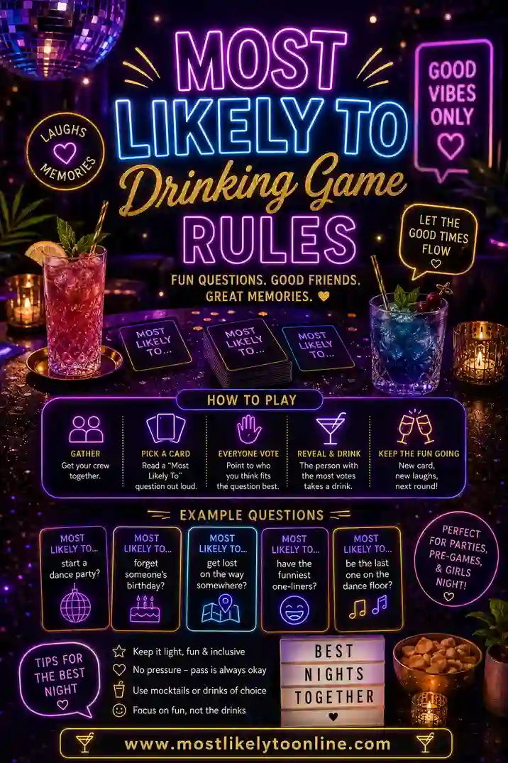Most Likely To Drinking Game Rules (18+): How to Play