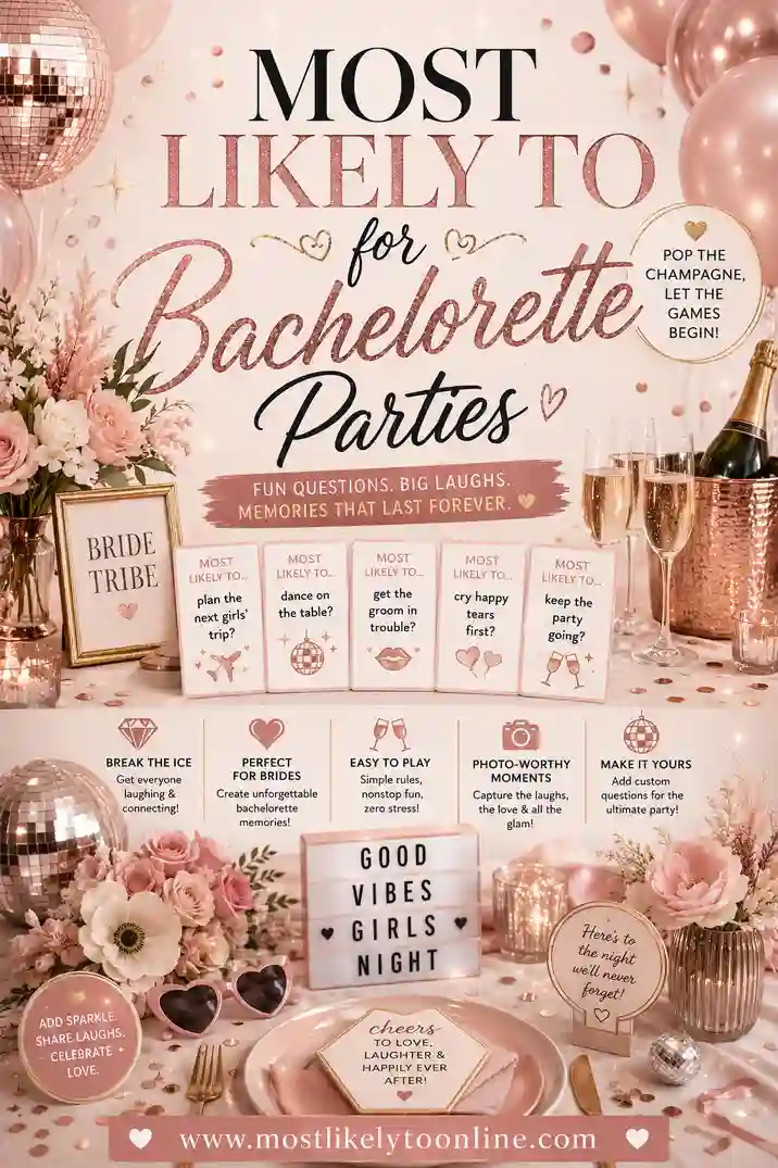 Most Likely To for Bachelorette Parties: 50+ Questions