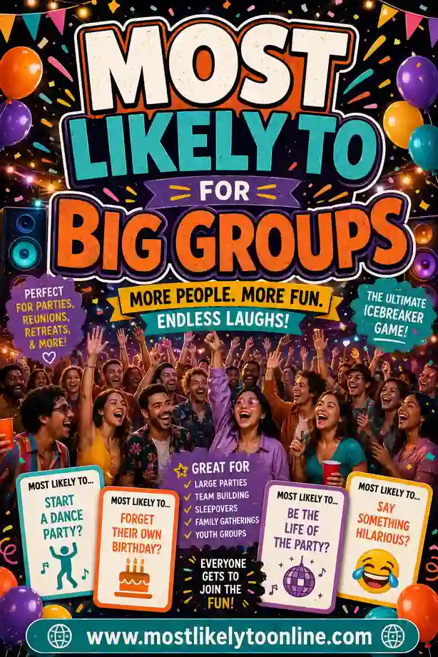 Most Likely To for Big Groups: 50+ Crowd-Pleasing Questions