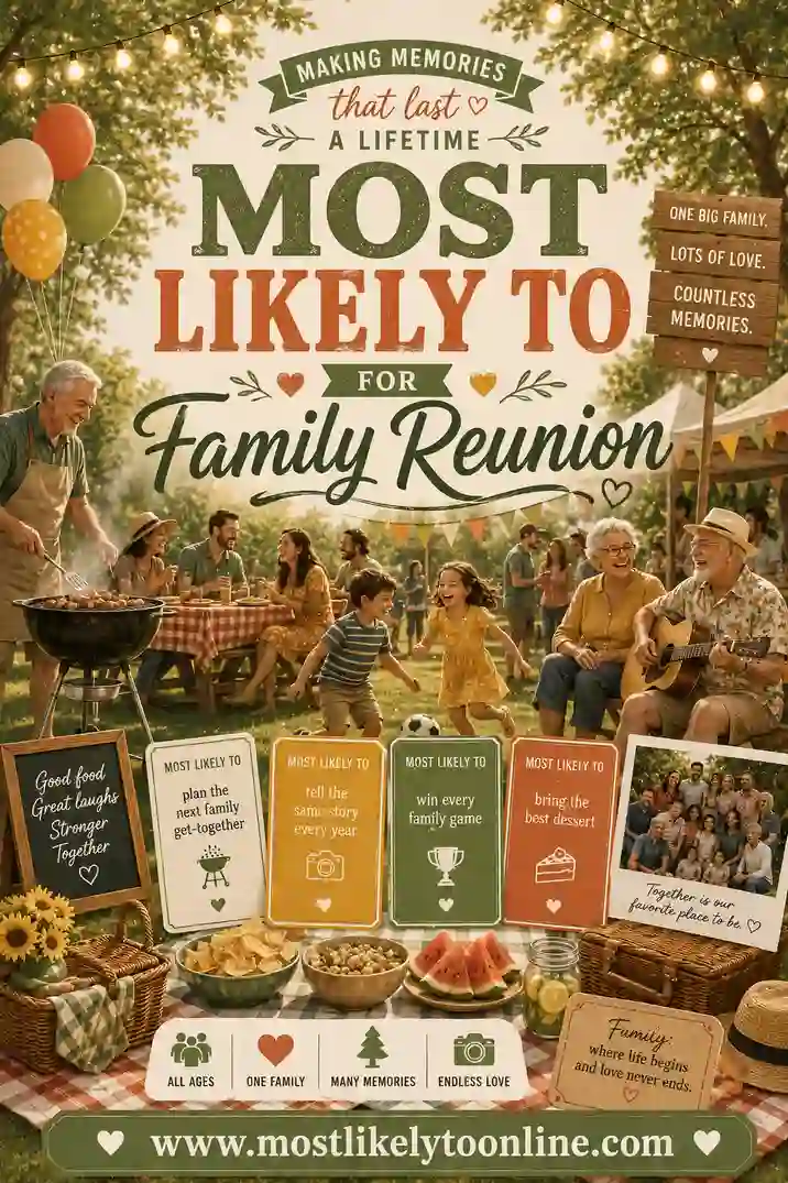 Most Likely To Questions for a Family Reunion (50+ Prompts)