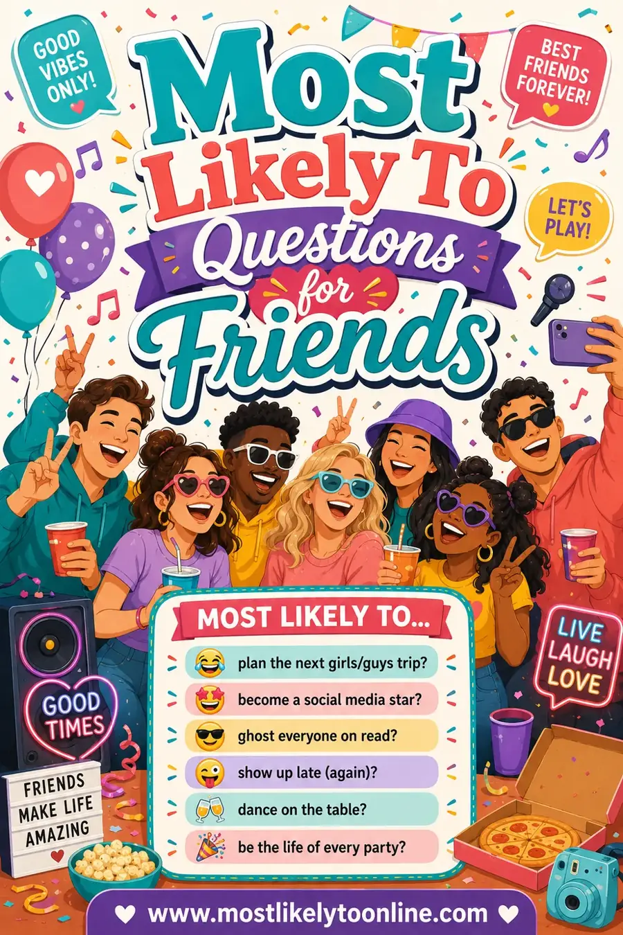Most Likely To Questions for Friends (50+ Fun Prompts)