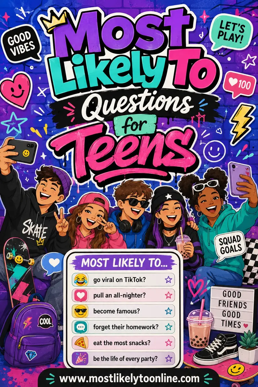 Most Likely To Questions for Teens (60+ Fun Prompts)