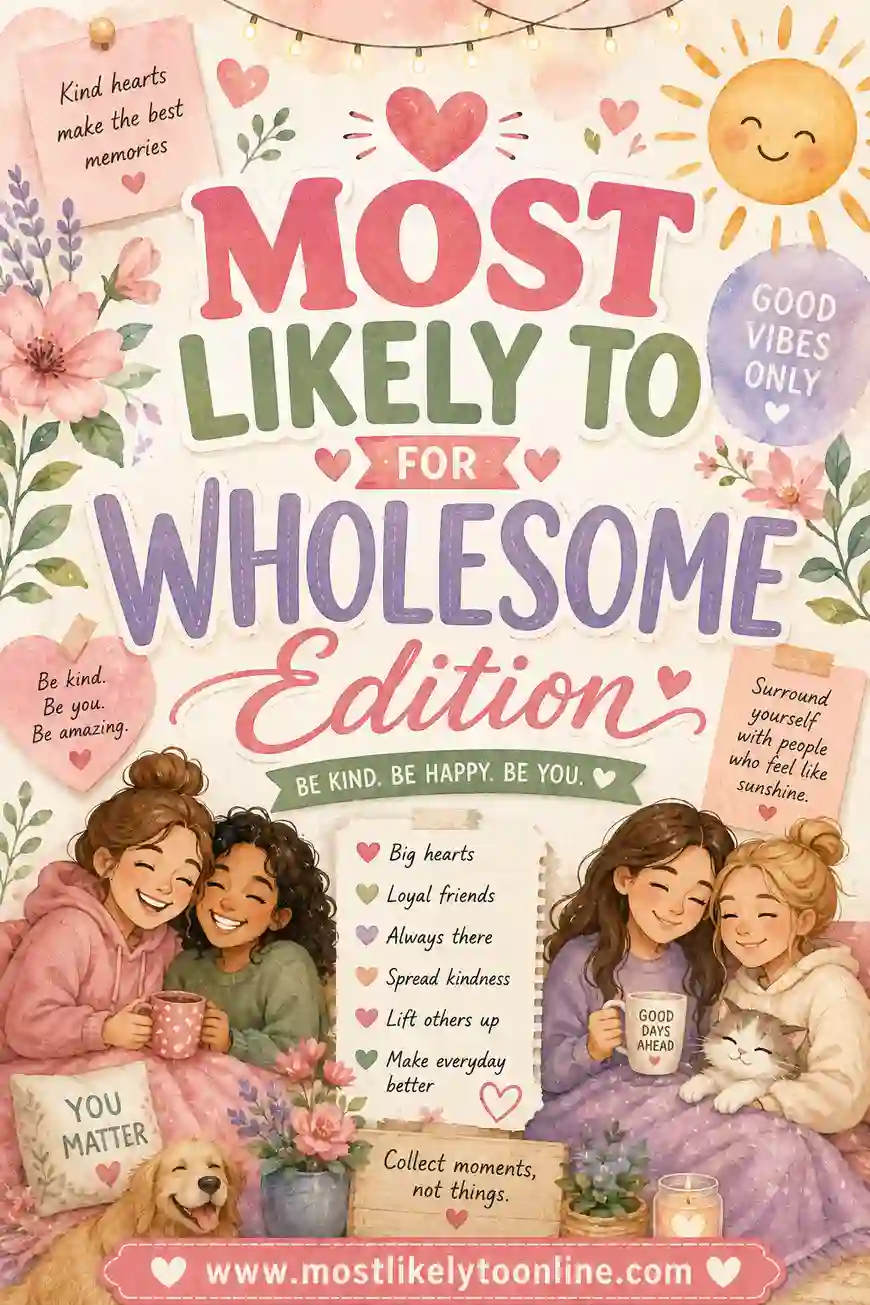 Most Likely To: Wholesome Edition (50 Heartwarming Questions)